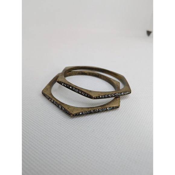 Chloe & Isabel Jewelry - 2 Chloe & Isabel Rhinestone Edgy Bangles